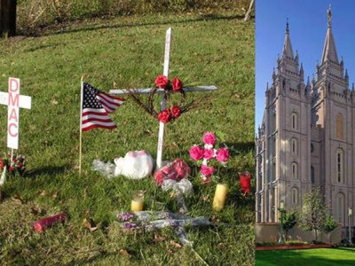 graveside cross, church, duke mascot